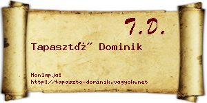 Tapasztó Dominik névjegykártya