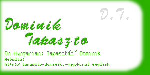 dominik tapaszto business card